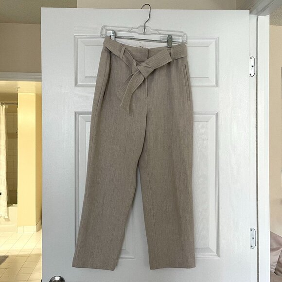 Aritzia Wilfred Tie Front Pant in Beige (Size 6) - Picture 1 of 8